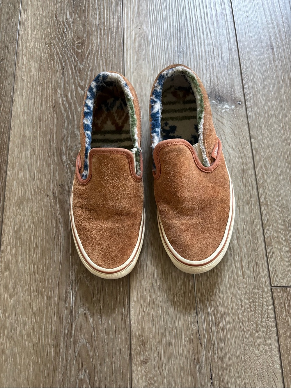 Vans slip on with suede upper and Sherpa lining
